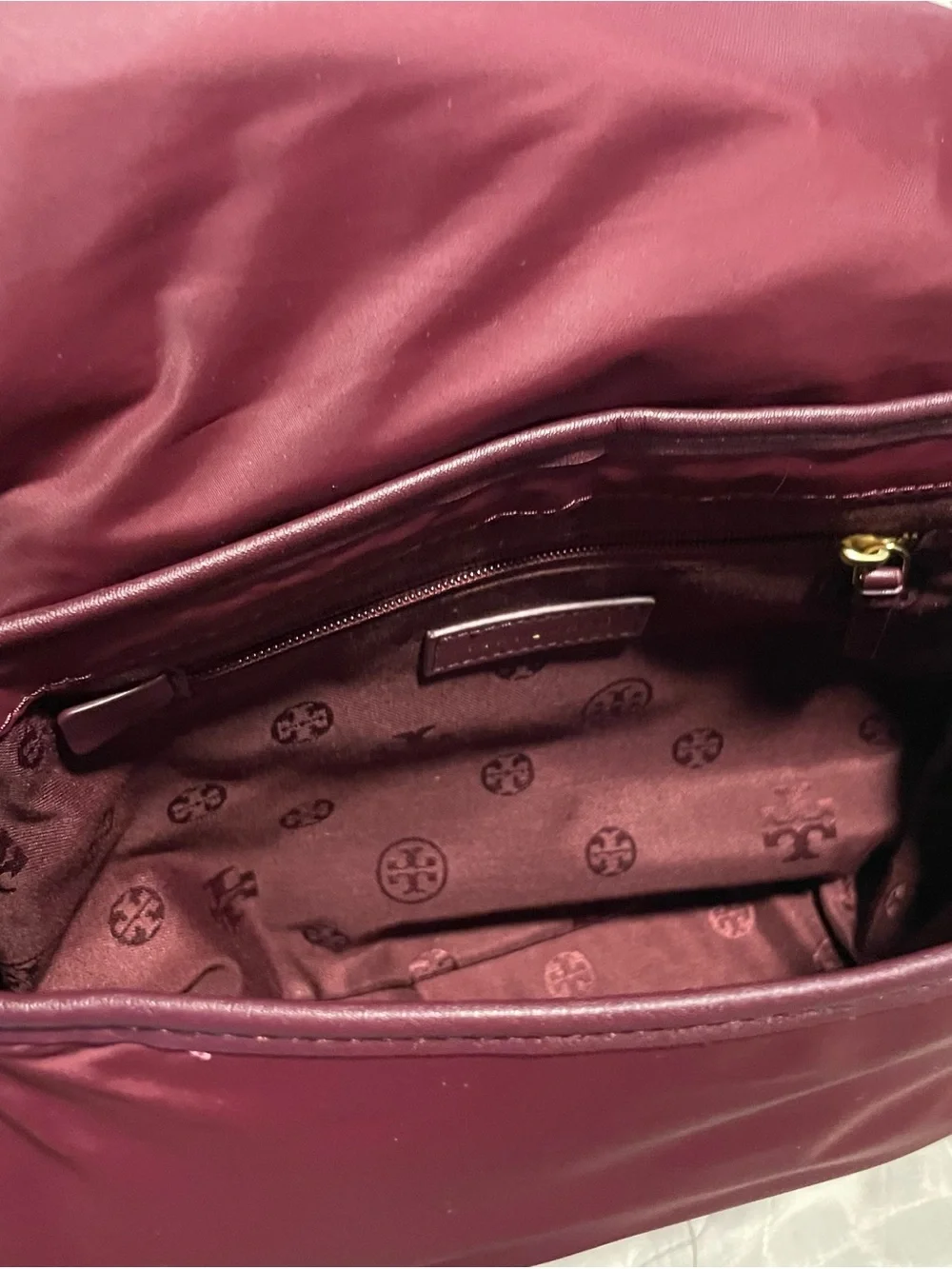 EUC Tory Burch Maroon Nylon Crossbody Bag